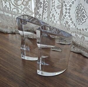 Nambe Crystal Candlestick holders